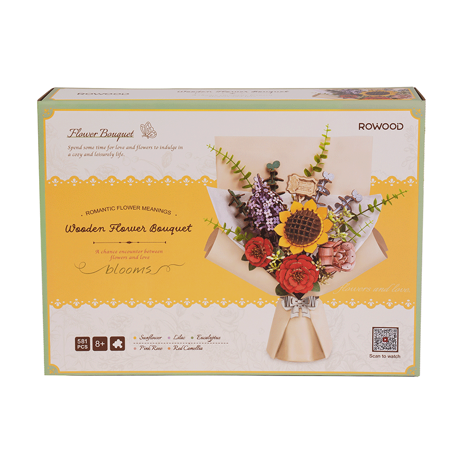 Rowood - Holzpuzzle - Blumenstrauss – Bild 6