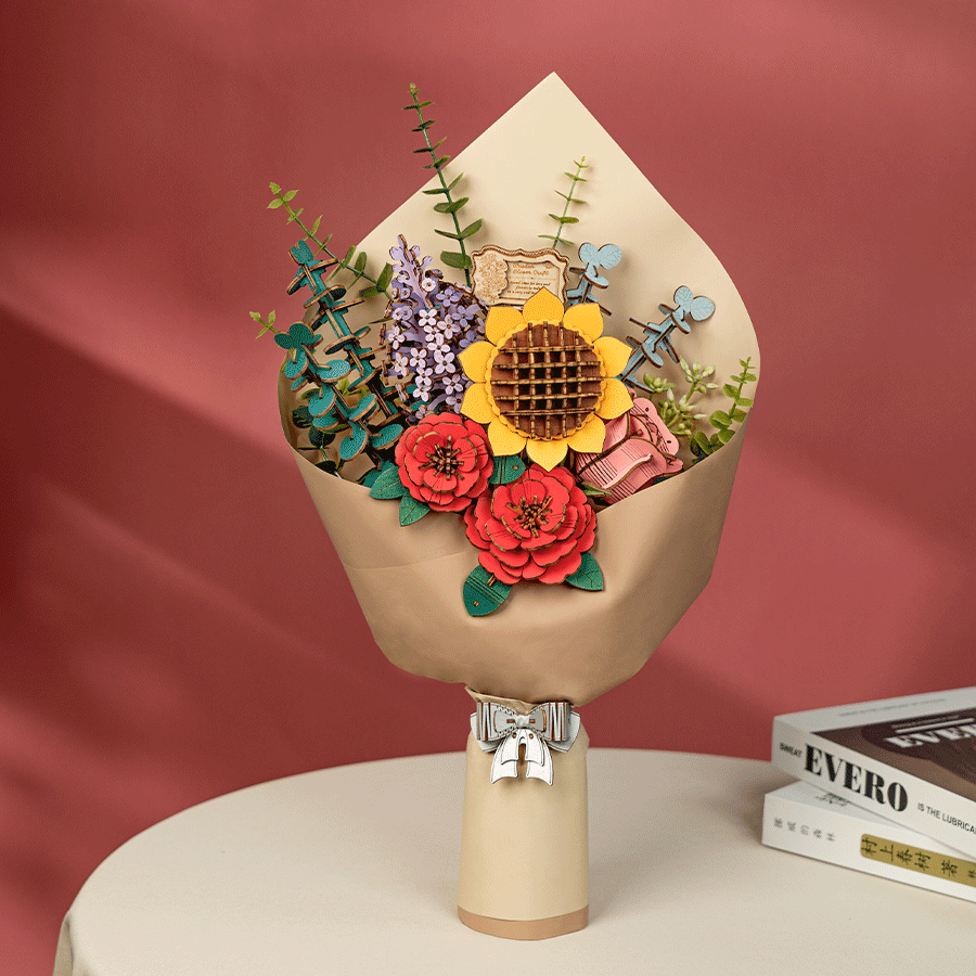 Rowood - Holzpuzzle - Blumenstrauss – Bild 3