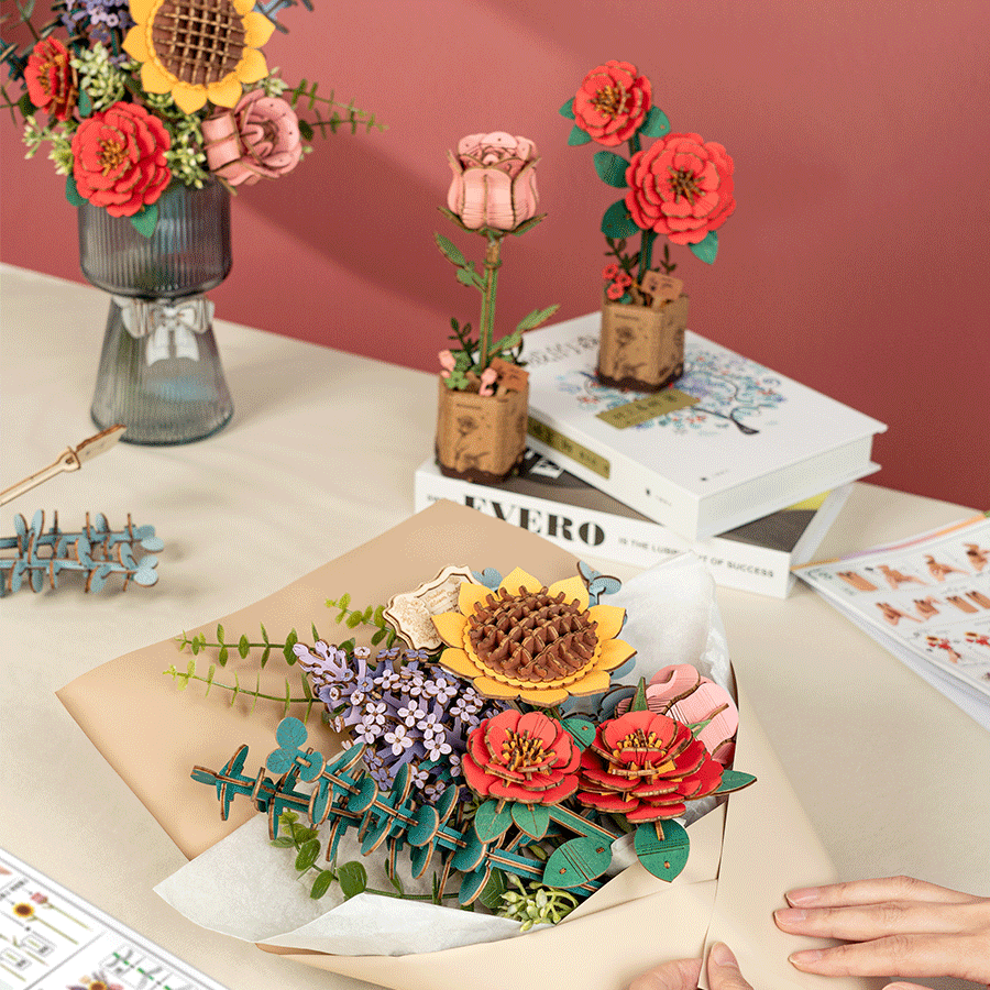 Rowood - Holzpuzzle - Blumenstrauss – Bild 5